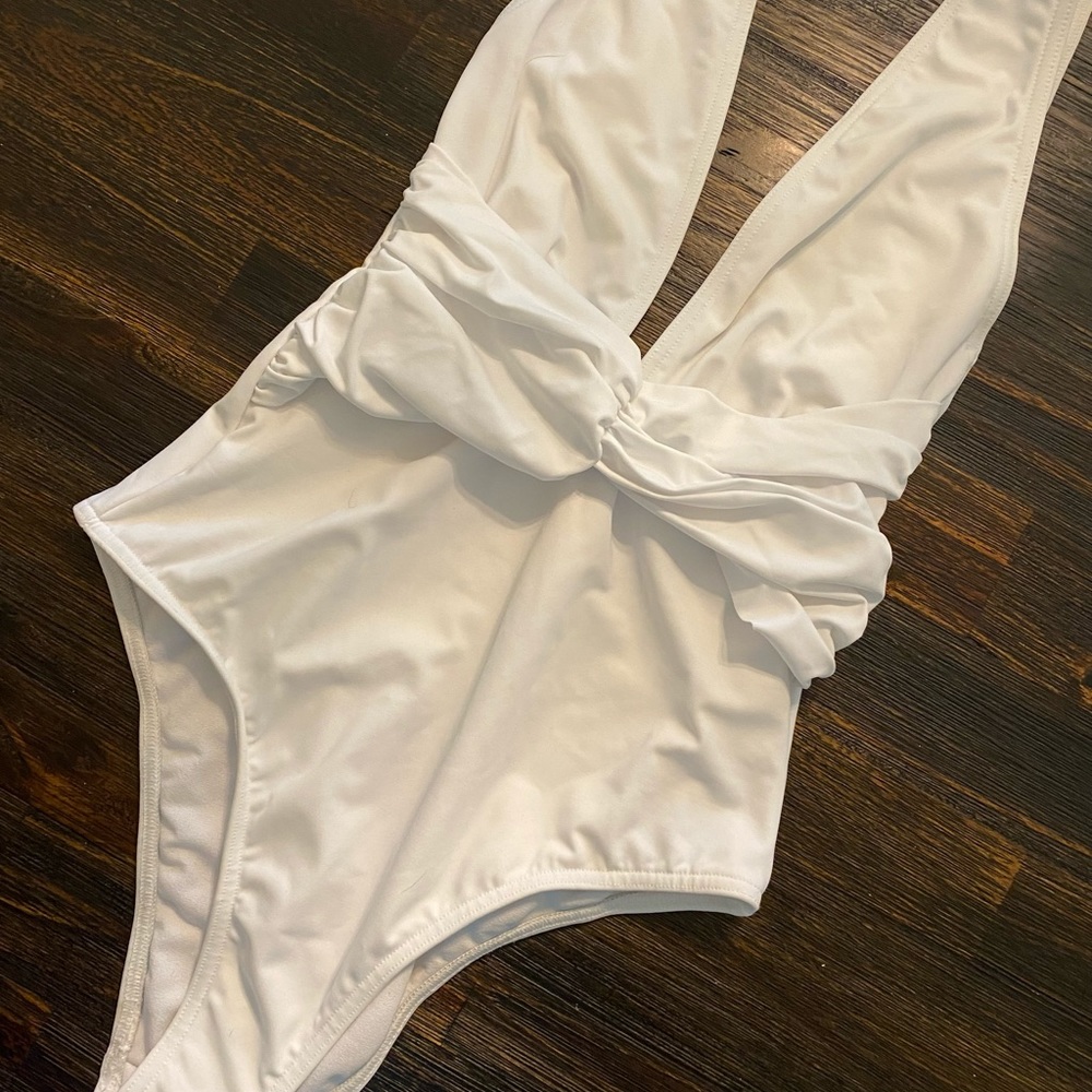 Asos White One Piece Swin Suit size 4 Small